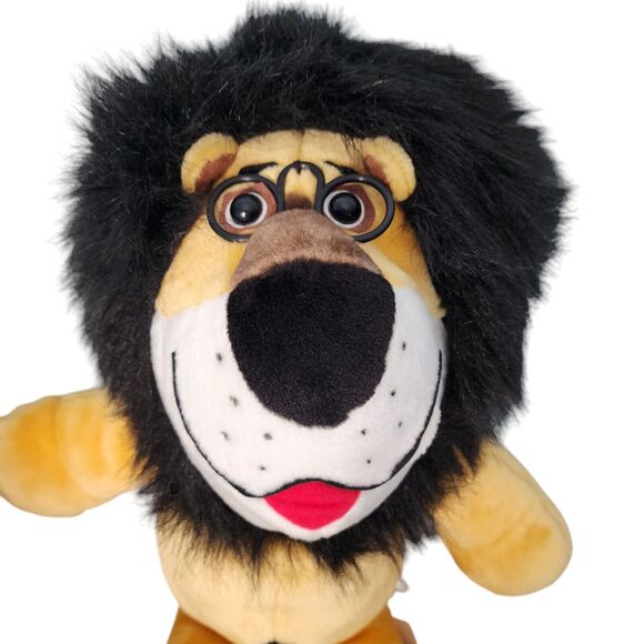 Harris Bank Hubert Lion Stuffed Animal Wearing Glasses Large 24" Animal Fair - Picture 2 of 6